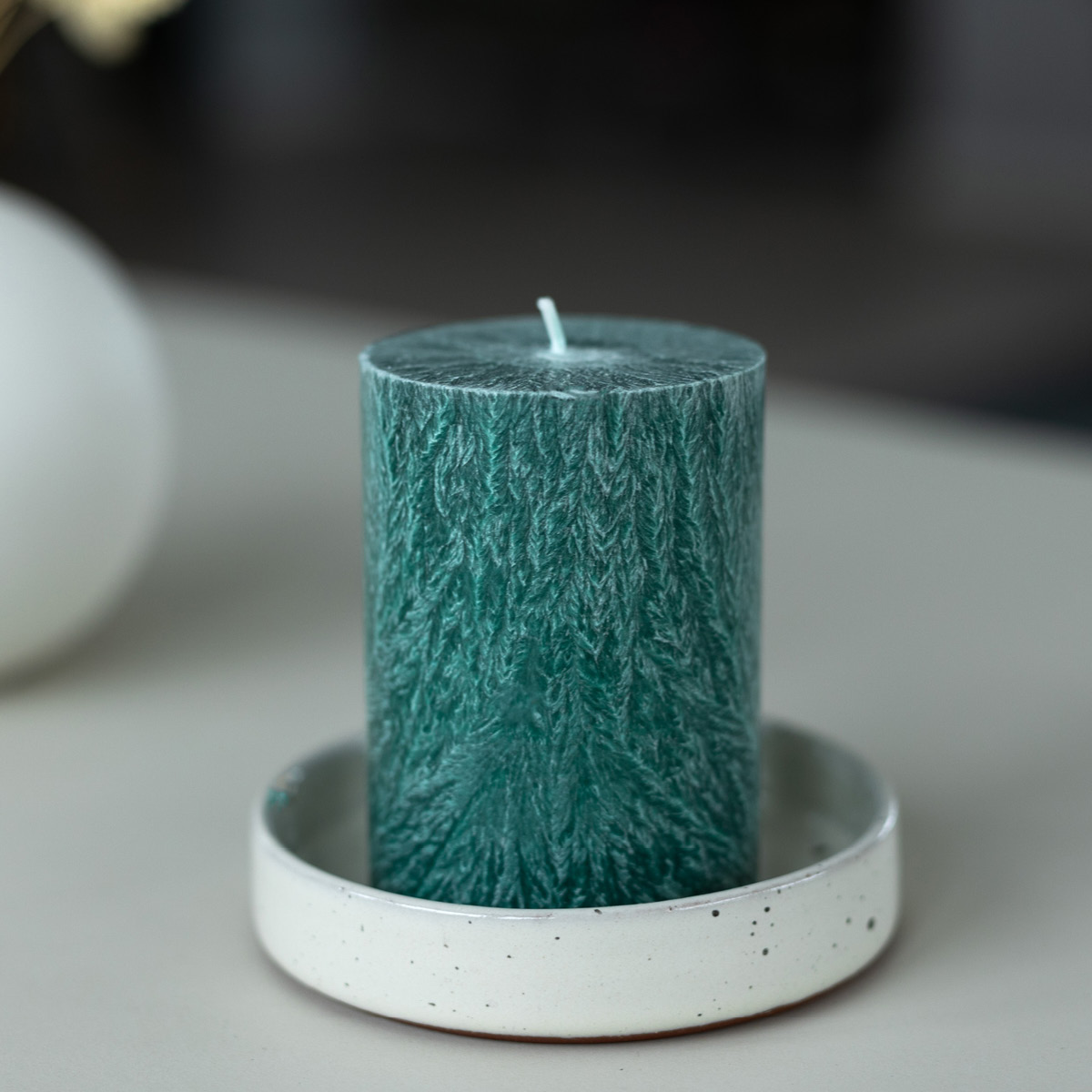 Liljeholmens Shea Pöytäkynttilä 6,7x10 cm Vihreä