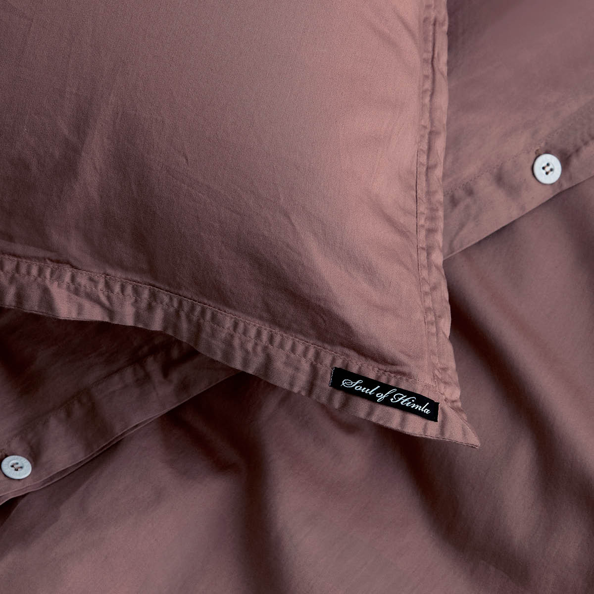Himla Soul påslakan satin 150x210 cm maroon
