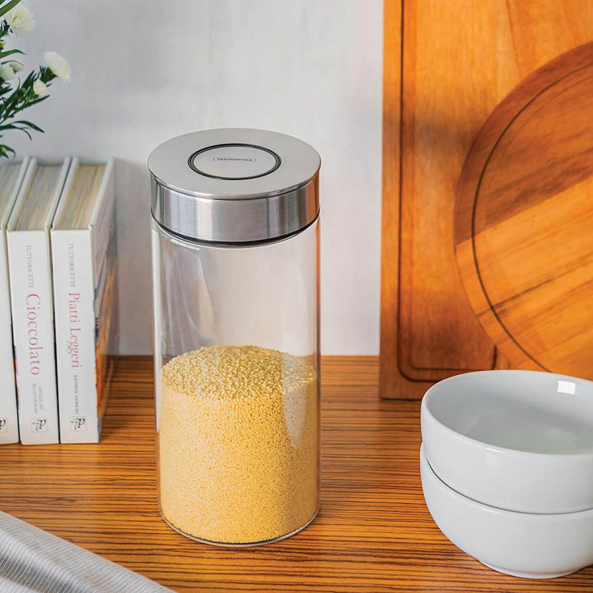 Tramontina Purezza oppbevaringsglass 1,4L klar