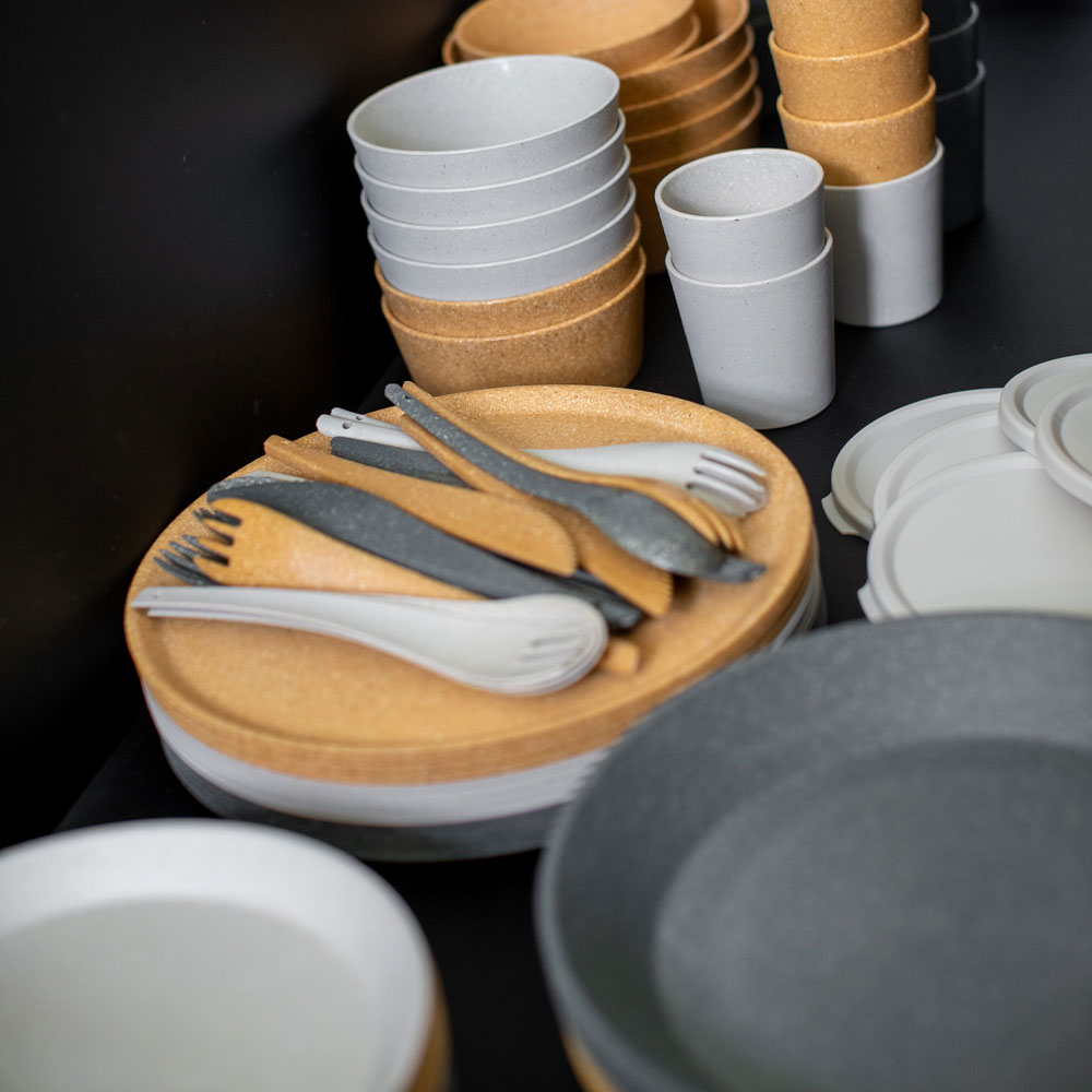 Koziol Connect tallerken 20,5 cm 4 stk mørkegrå