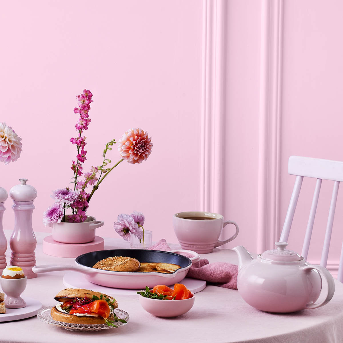 Le Creuset Signature skål 12 cm shell pink