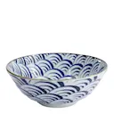 Natsu Nami ramen skål 21x7,8 cm 1 L blå/vit
