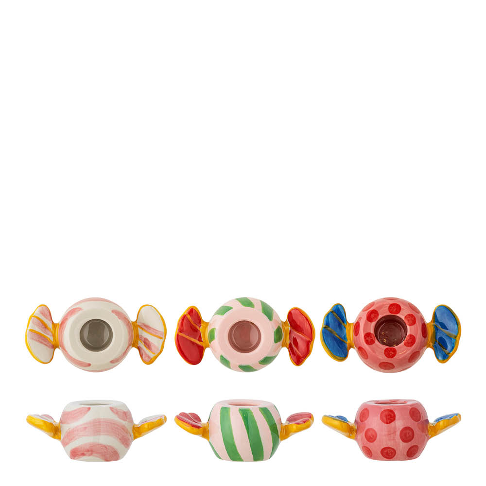 Bloomingville Caramella lysestake 3 stk 9,5x4,5x5 cm multi