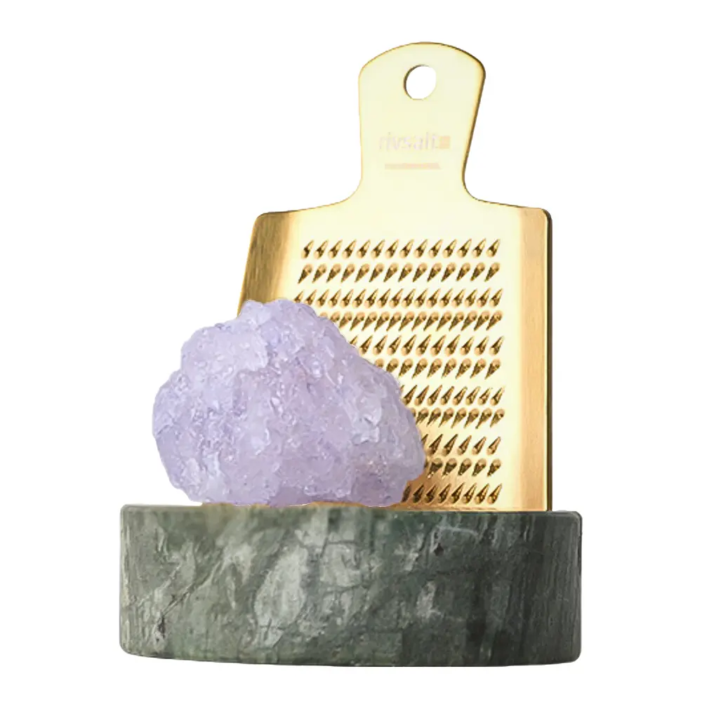 Rivsalt 001 med stativ i grønn marmor