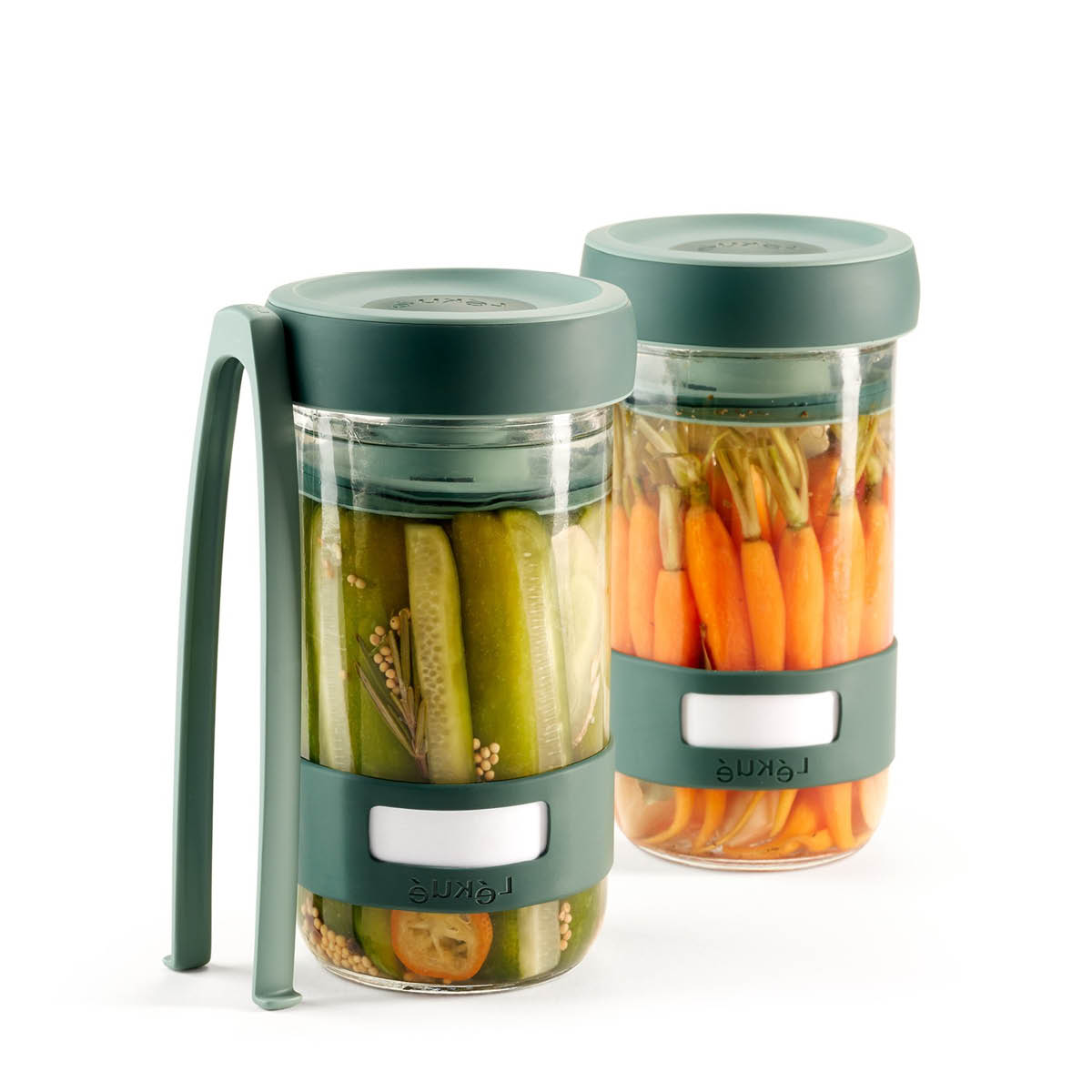 Lékué Pickles Kit startset för inläggning 3 delar grön