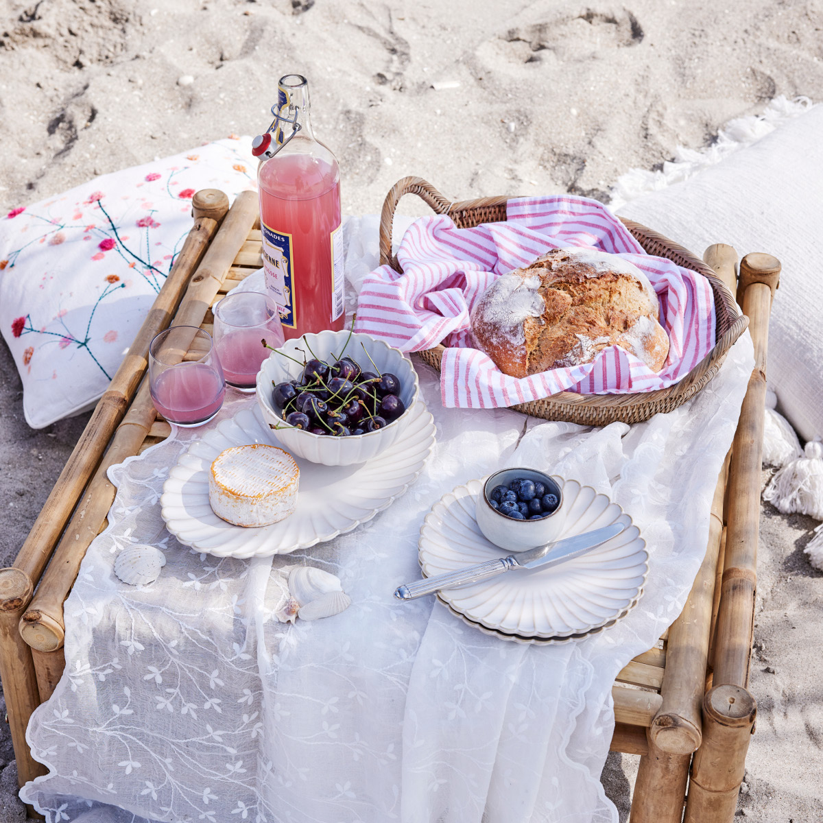 Lene Bjerre Camille Tarjoiluastia 3x21 cm Luunvalkoinen