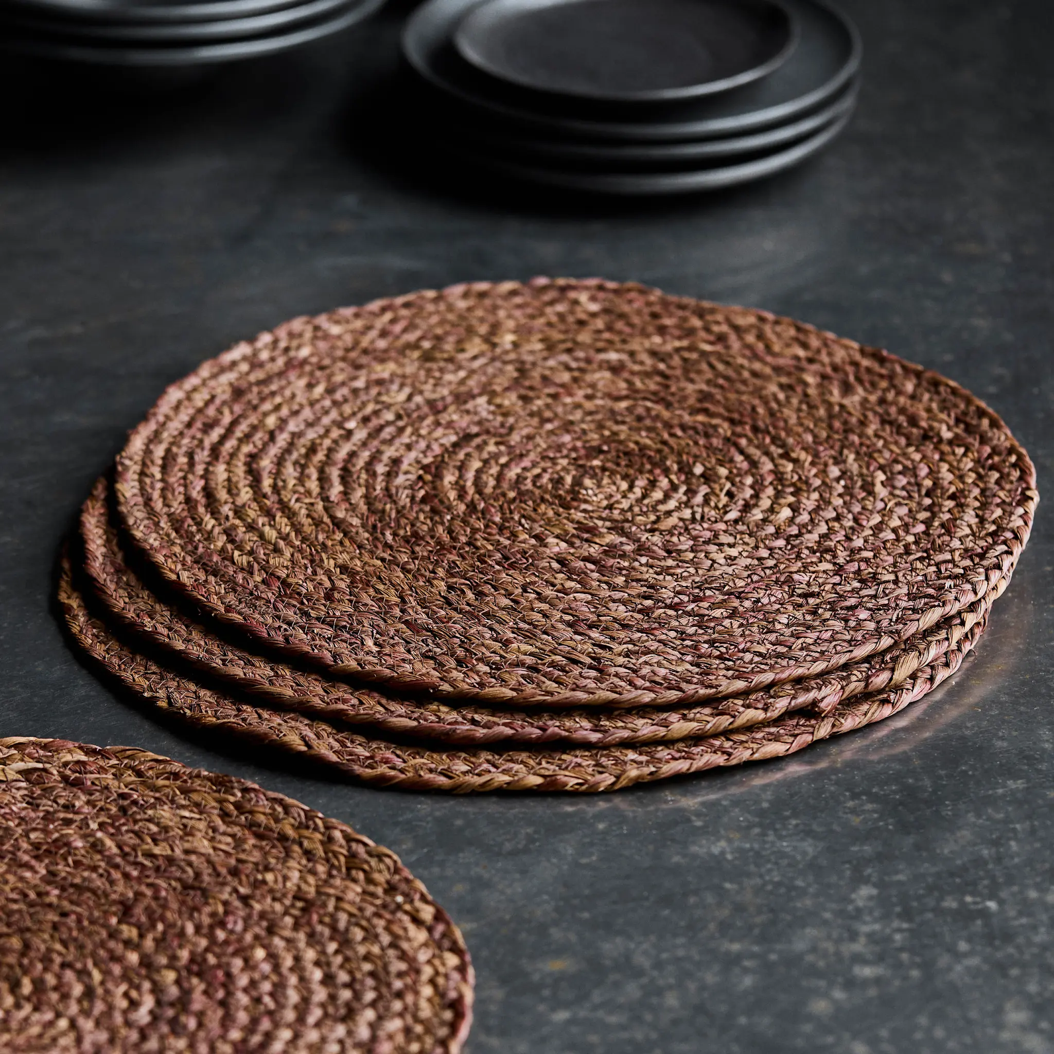 House Doctor Circle pöytätabletti 38 cm 4 kpl roosa taupe