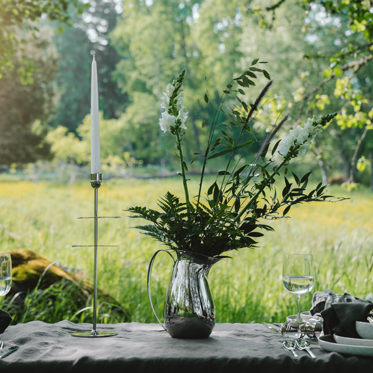 Hilke Hilke x Mumin No.2 Ljusstake 40 cm Förnicklad Mässing