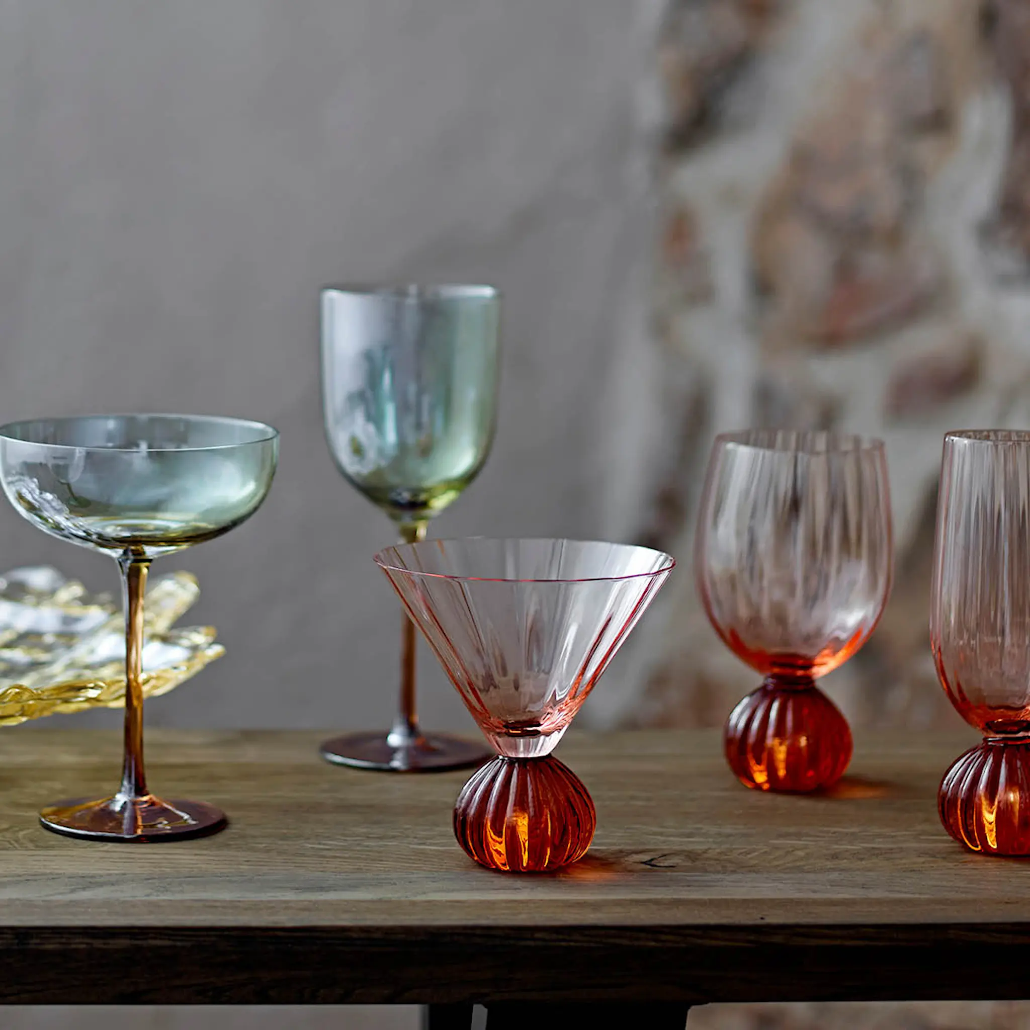 Bloomingville Taurin champagneglas 25 cl rosa