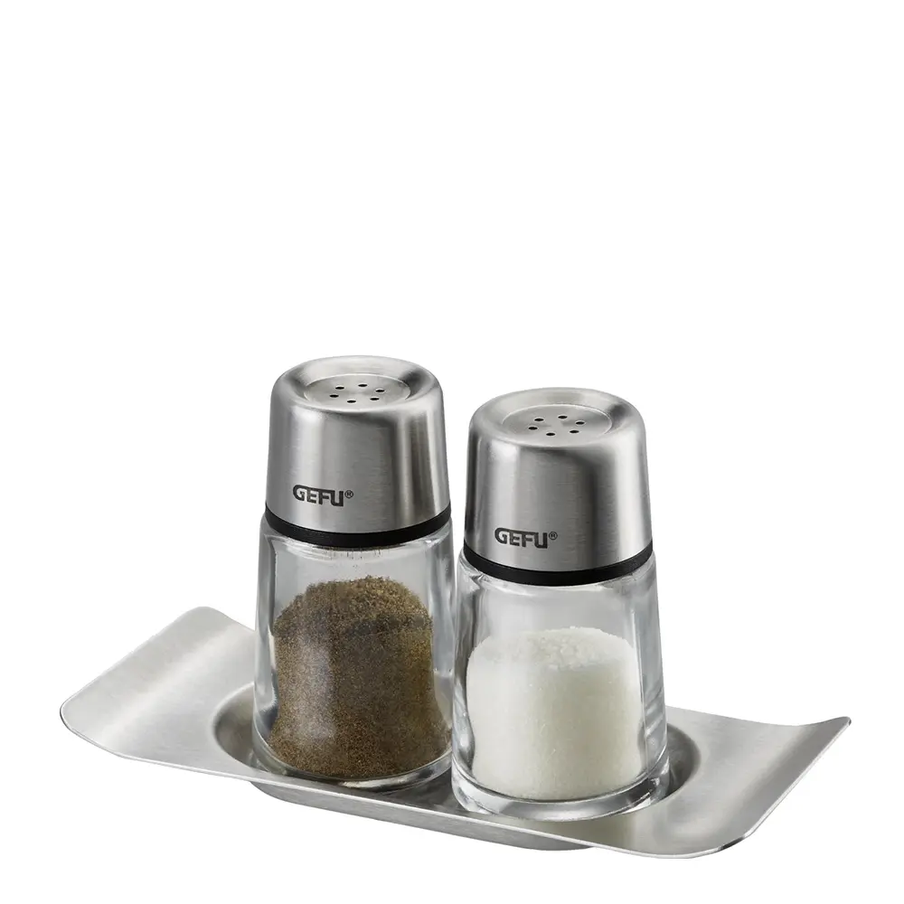 Brunch salt- & pepperbøsse sett 2 deler svart/stål