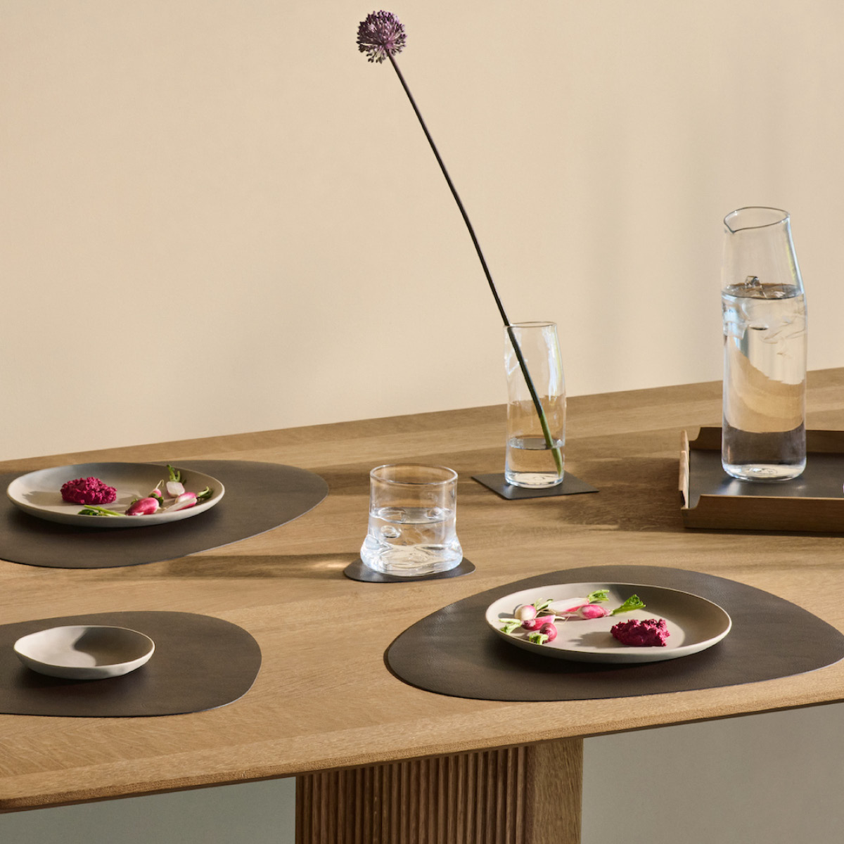 LIND DNA Square Leather Serene Lasinalunen 10x10 cm Hazel