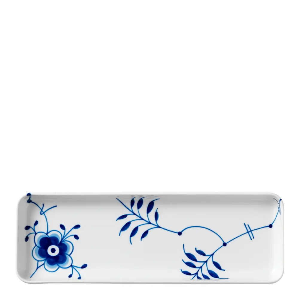 Blå Mega Riflet fat 36 cm