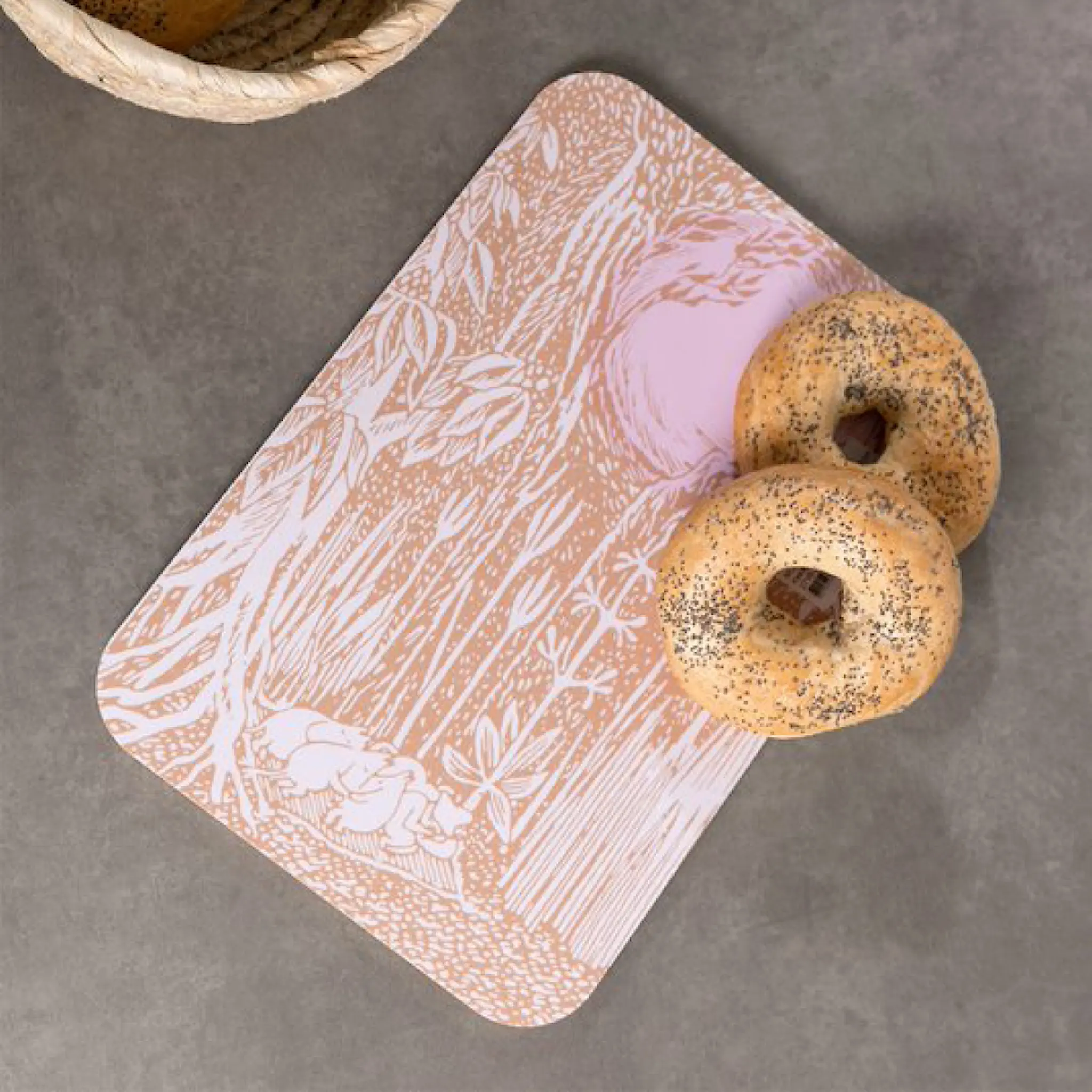 Muurla Mummi skjærefjøl/servertingsbrett 21x31 cm sommernatt