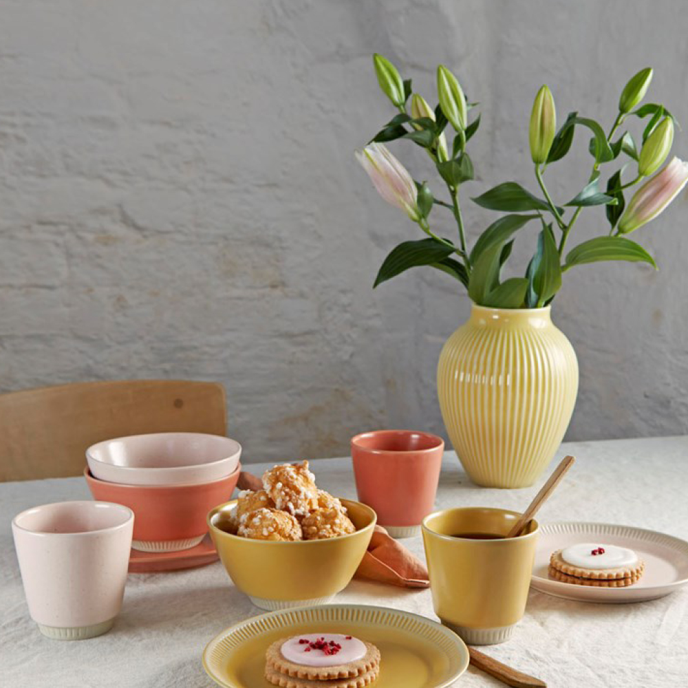 Knabstrup Keramik Colorit tallerken 19 cm koral