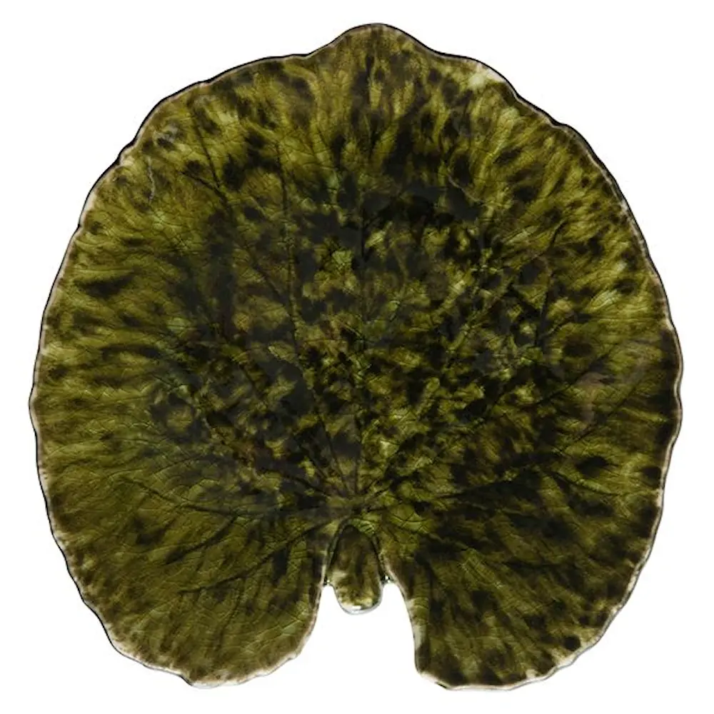 Riviera Lautanen Vesililjan lehti 18x17 cm Tummanvihreä/Musta