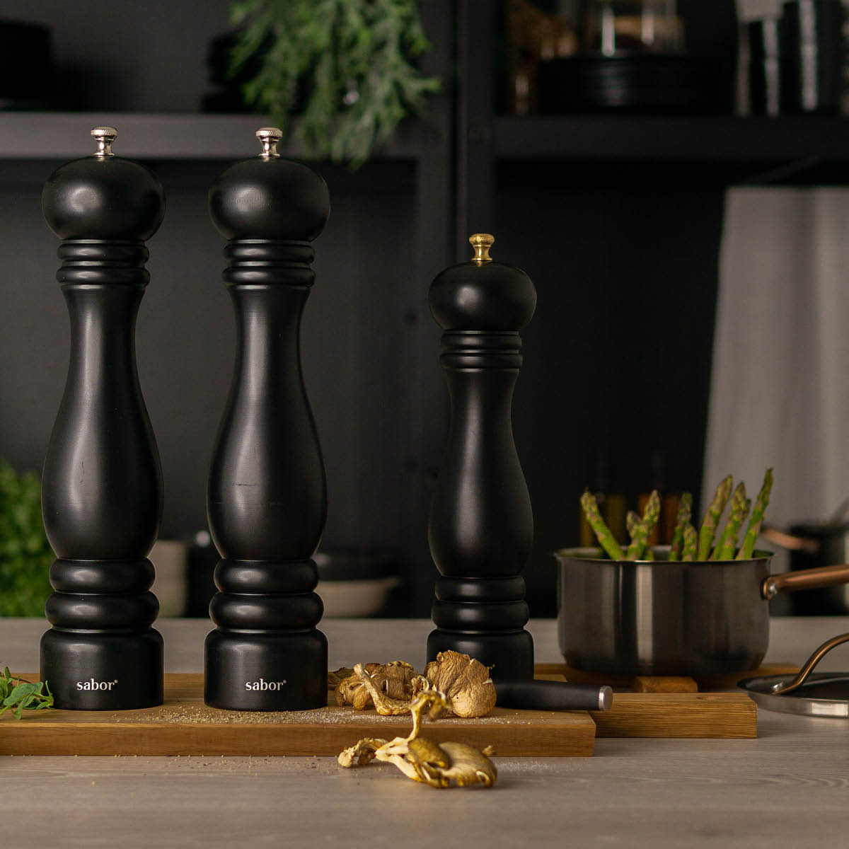 Sabor Saltkvarn 25 cm Svart/Mässing