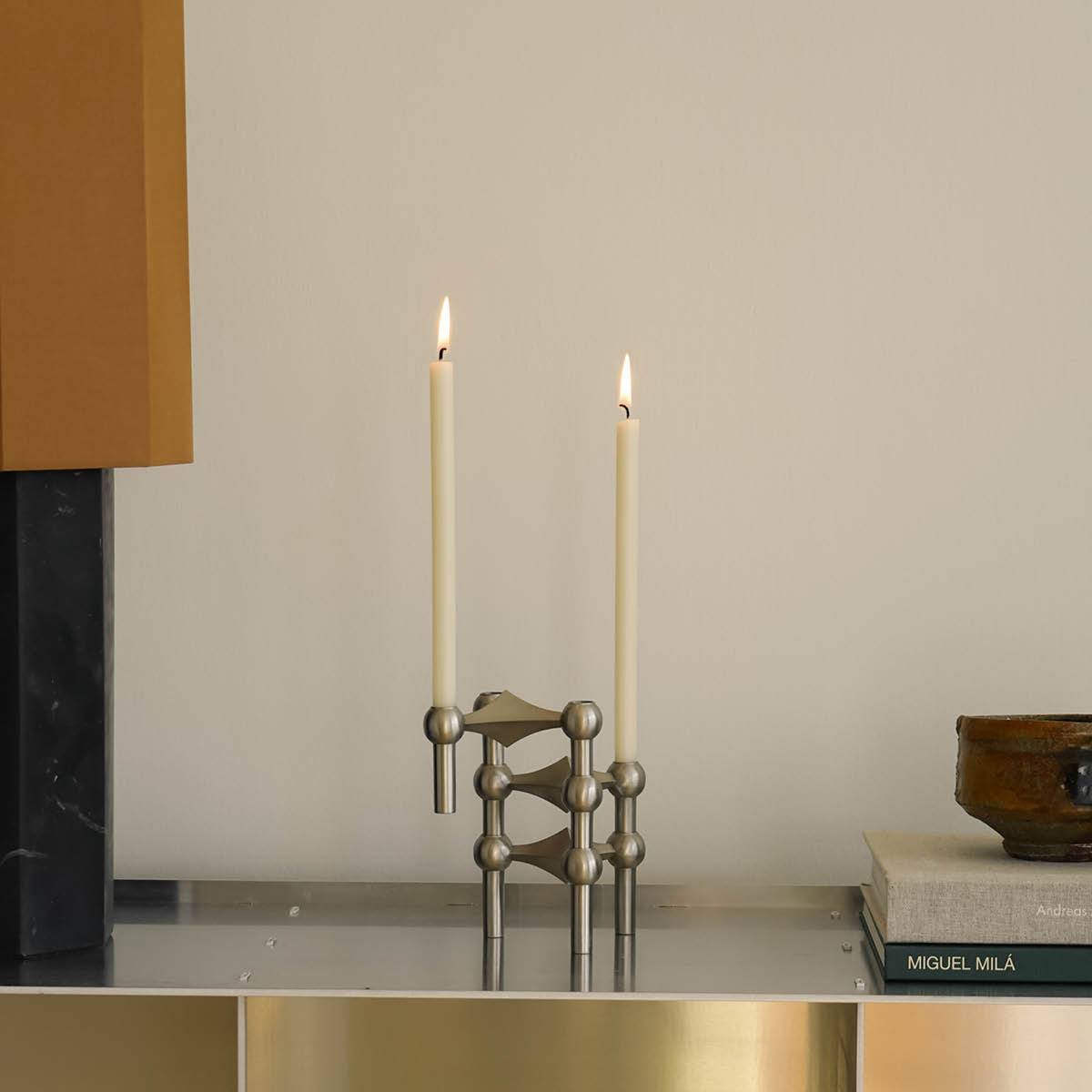 Stoff Nagel Nagel ljusstake 6,9 cm borstad krom