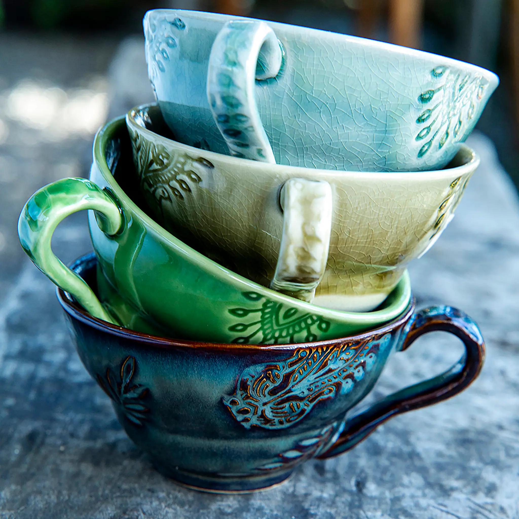 Sthål Arabesque Mugg med Öra 25 cl Sand
