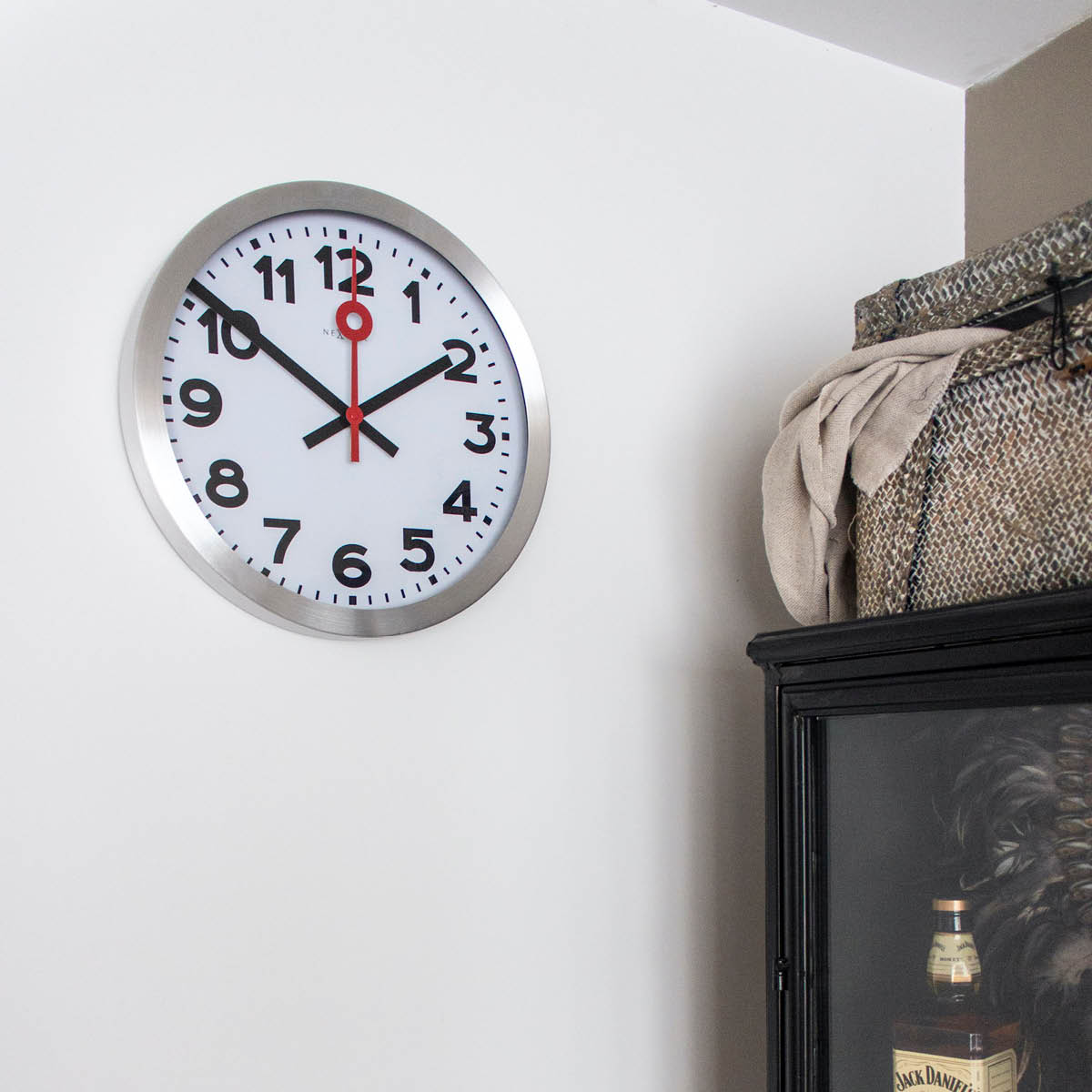 NeXtime Station Numbers Seinäkello 35 cm Valkoinen