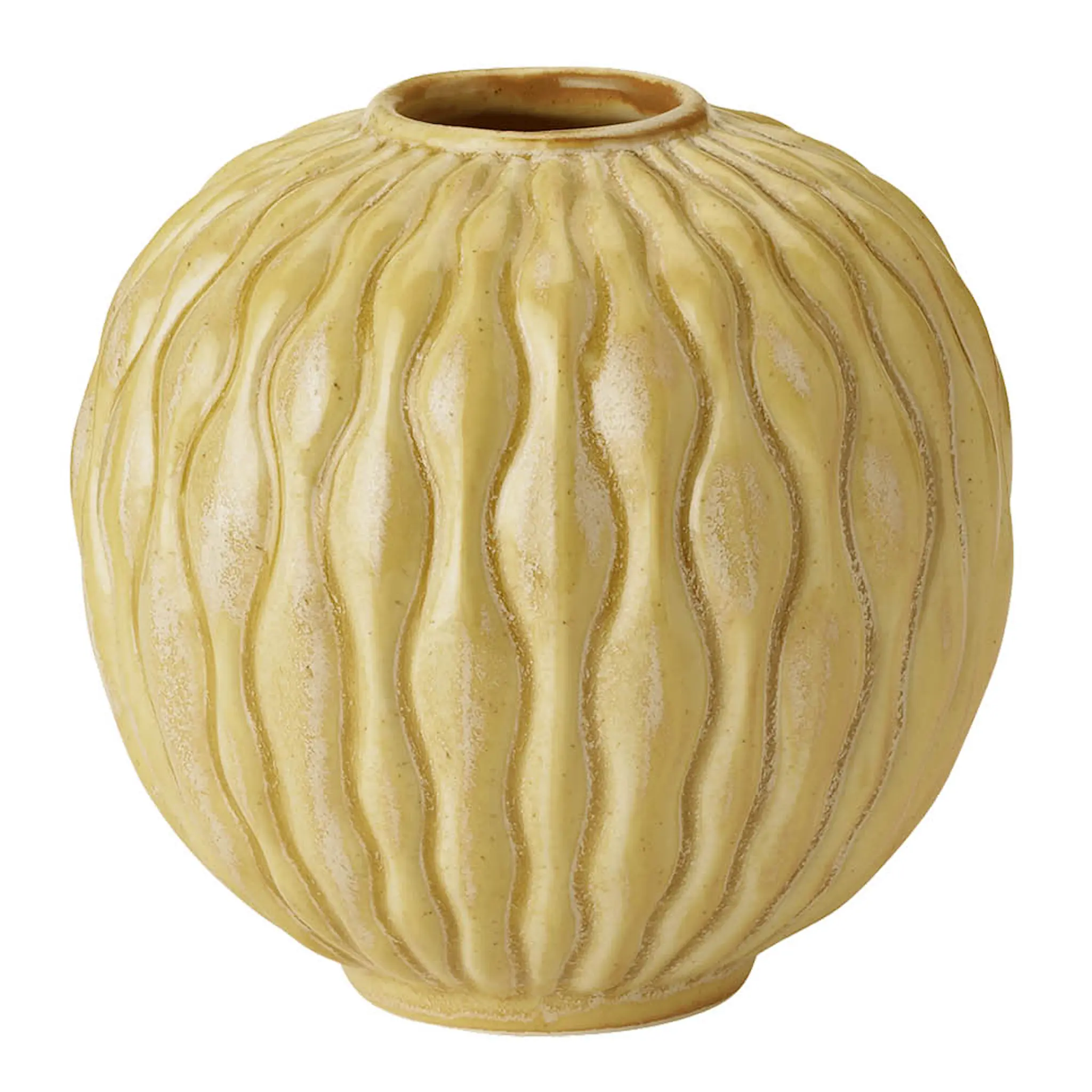 Knabstrup Keramik Solum vas 8,5 cm ochre