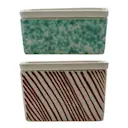 Diva förvaringslådor i stengods 2-pack grön/brun