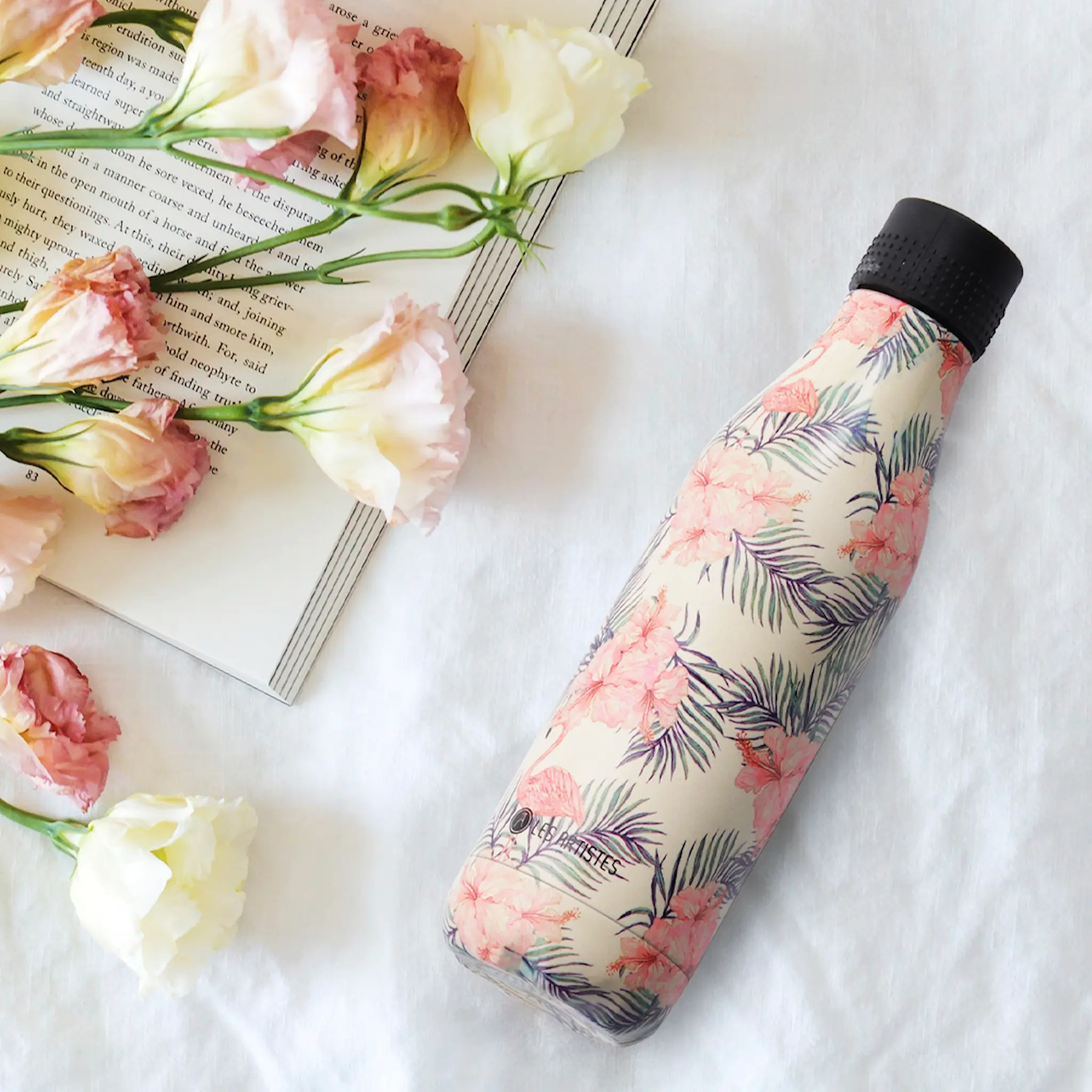 Les Artistes Bottle Up Termoflaska 50 cl Beige/Rosa/Grå
