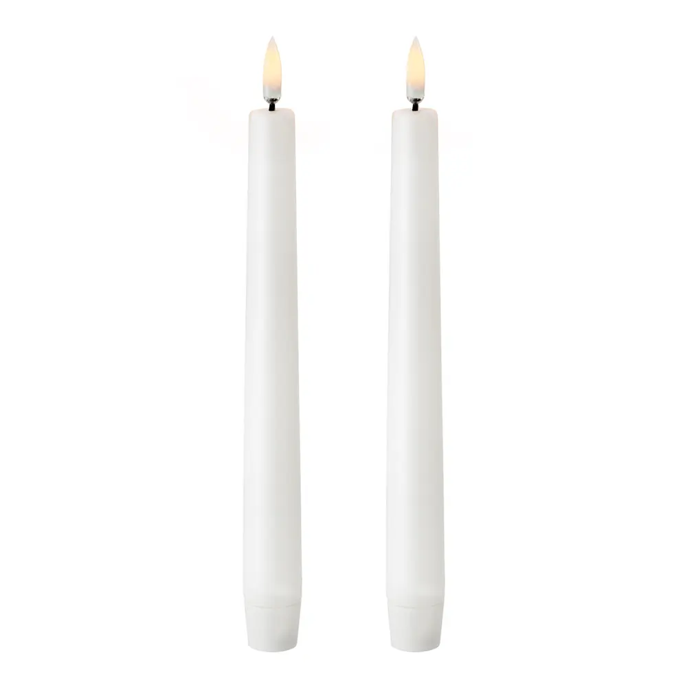Uyuni LED Kruunukynttilä 2,3x20,5 cm 2 kpl Valkoinen
