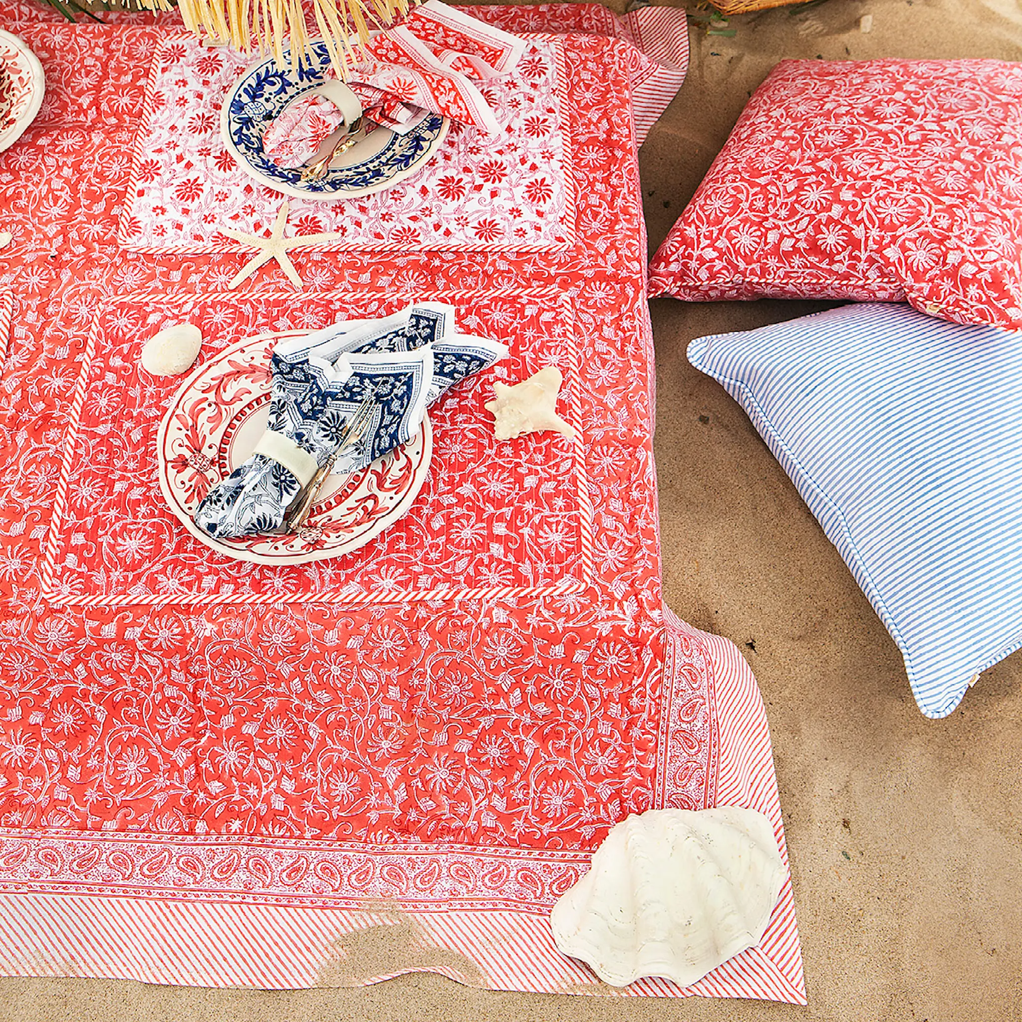 Chamois Margerita duk 150x350 cm summer red