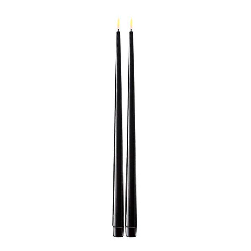 DeluxeHomeart - LED Antiikkikynttilä 2,2x28cm 2 kpl Musta