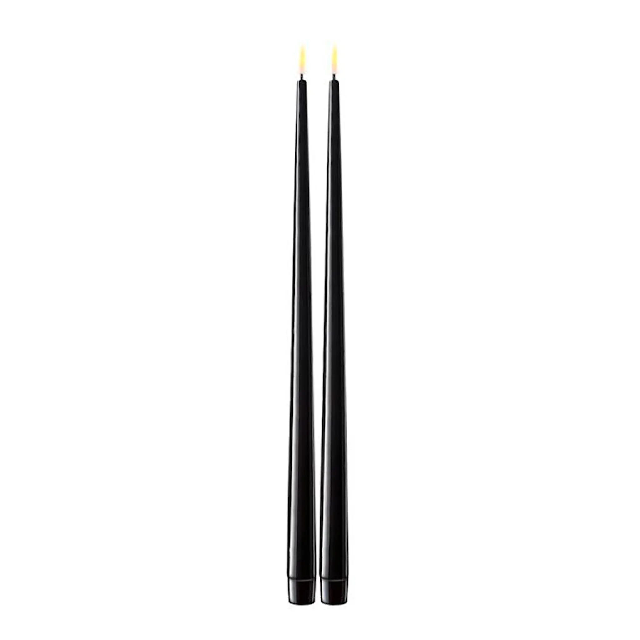 DeluxeHomeart Middagsljus Led 2,2x28 cm 2-pack Svart