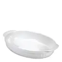 Ceramica ugnsform oval stor 36x24x6,8 cm vit