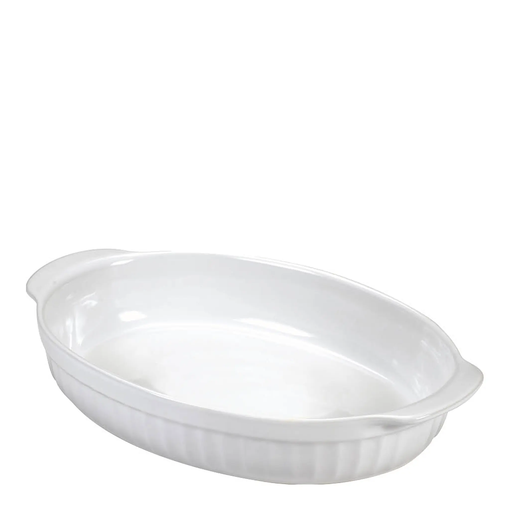 Guardini Ceramica ugnsform oval stor 36x24x6,8 cm vit