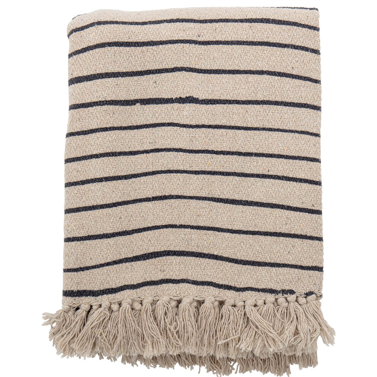 Bloomingville Eia pläd 160x130 cm natur/svart