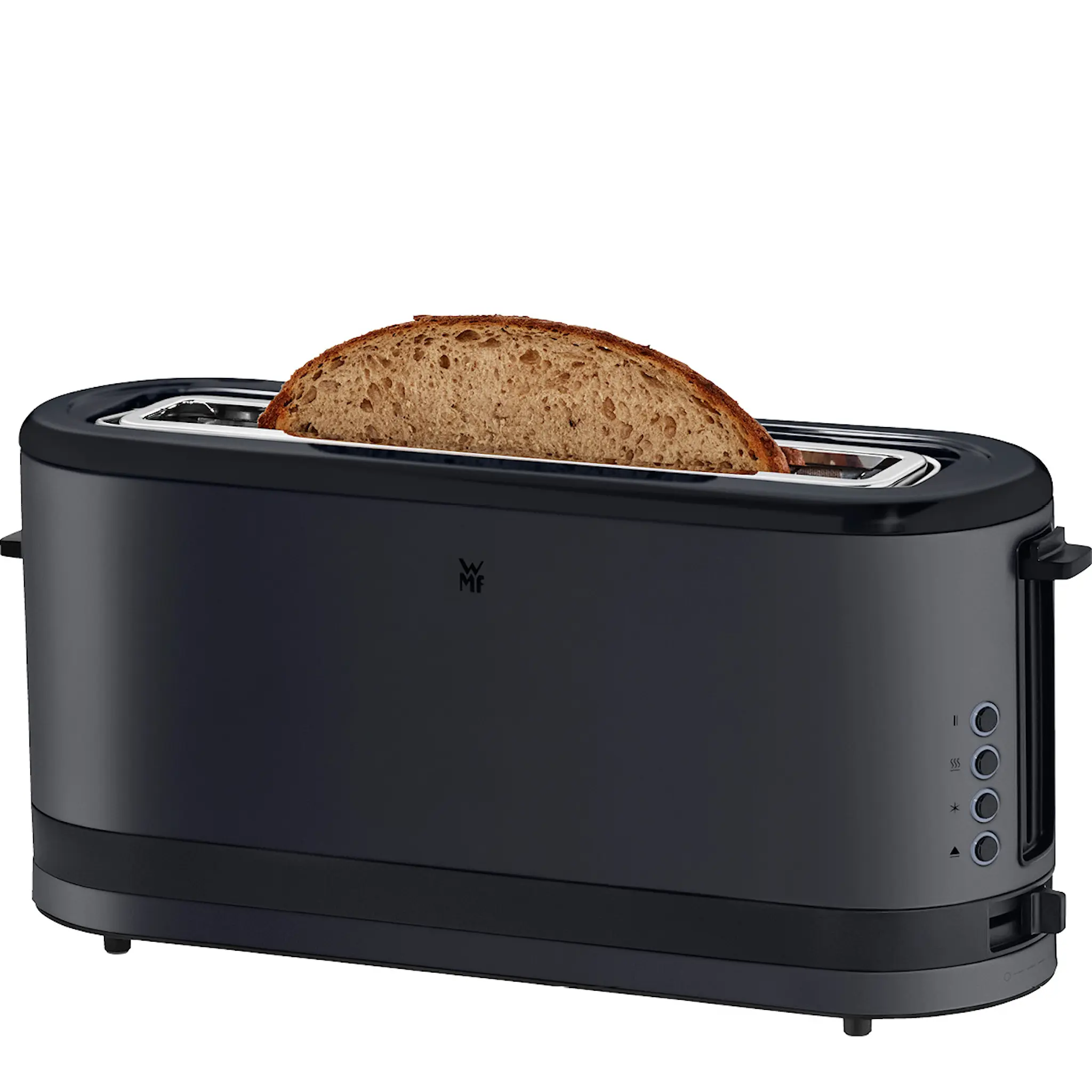 WMF KitchenMinis brödrost 2 skivor lång öppning 900W svart