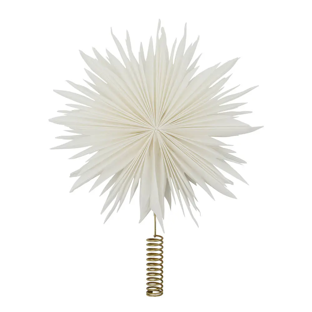 Gant juletrestjerne LED 38 cm hvit messing