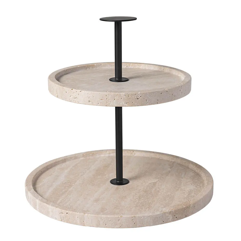 Manufacture Travertine Kerrosvati 22,5 cm Beige