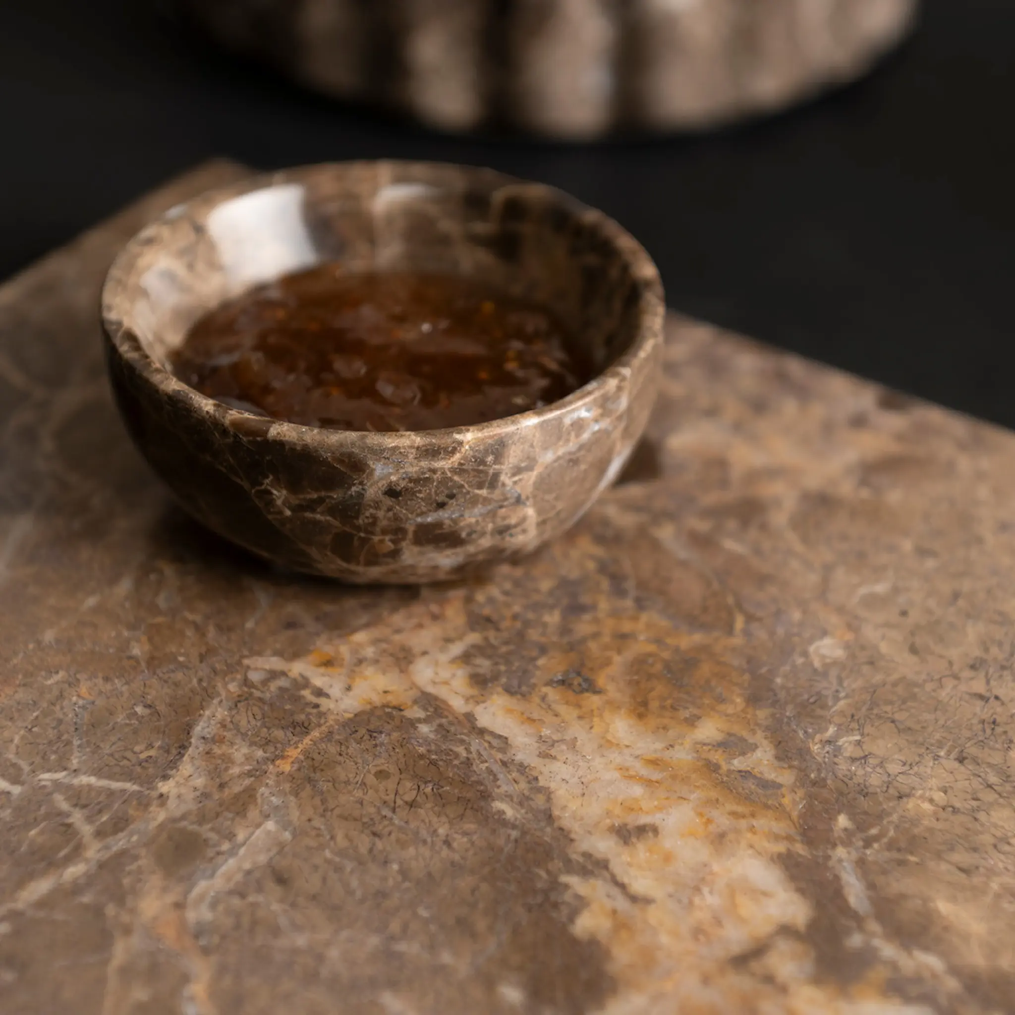 Maku Kitchen Life Serveringsbricka marmor 30x20 cm brun