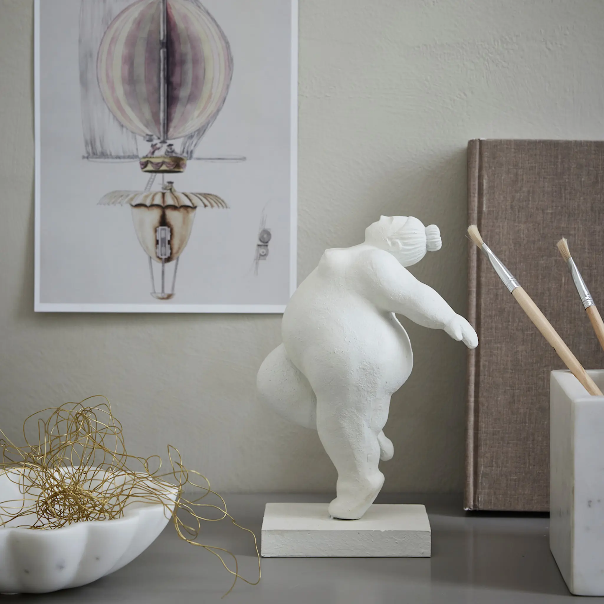 Lene Bjerre Serafina dekorationsfigur 23 cm vit