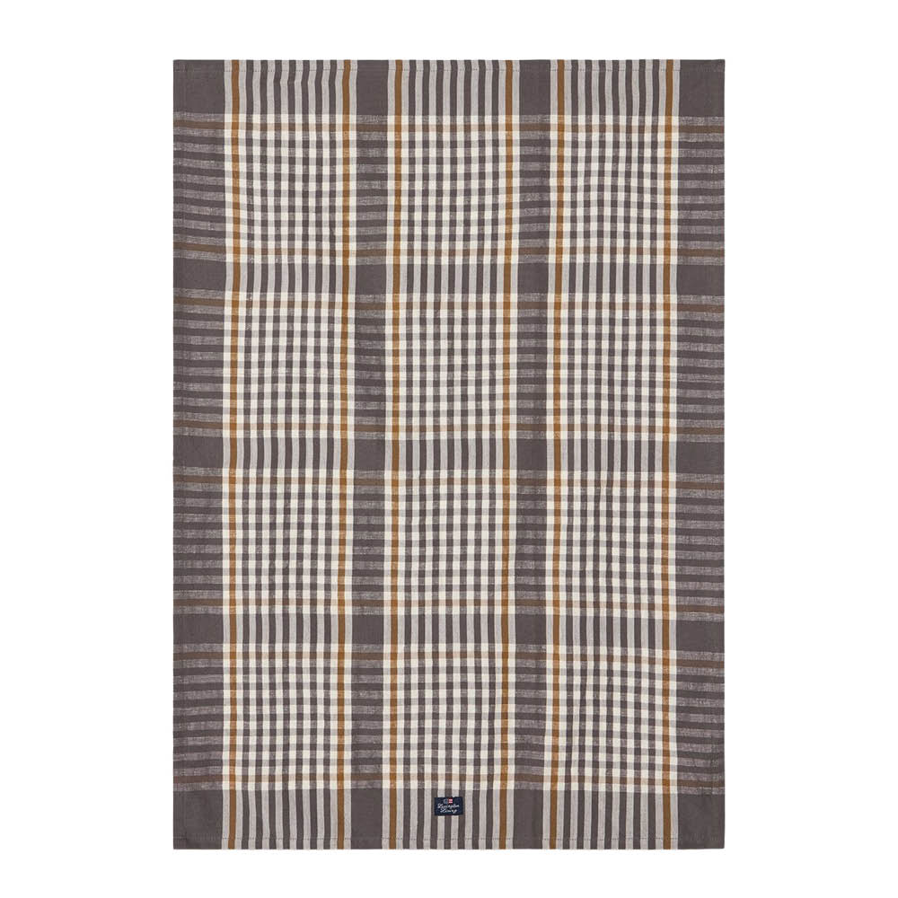 Lexington Rutete kjøkkenhåndkle 50x70 cm grå/hvit/fudge