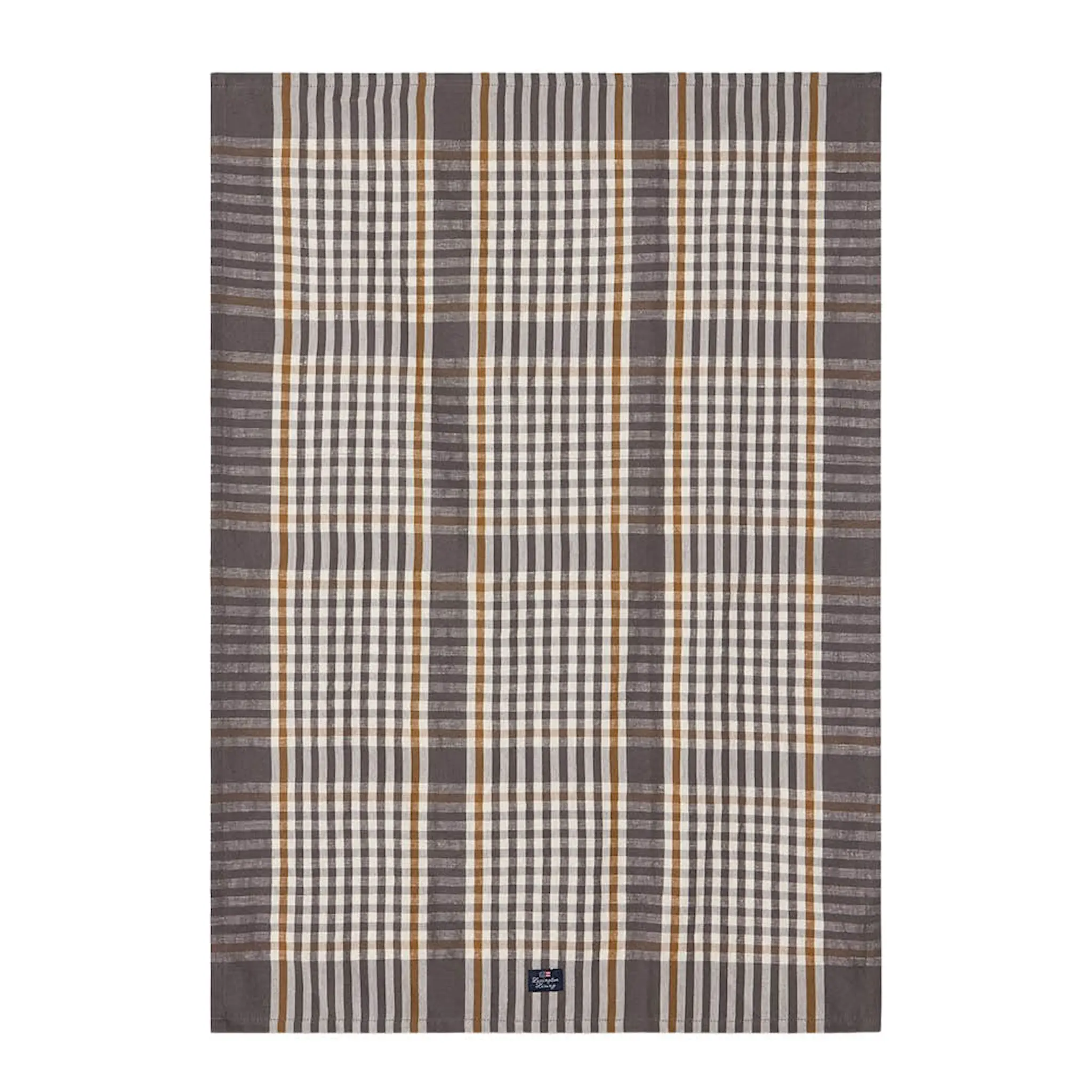 Lexington Rutete kjøkkenhåndkle 50x70 cm grå/hvit/fudge