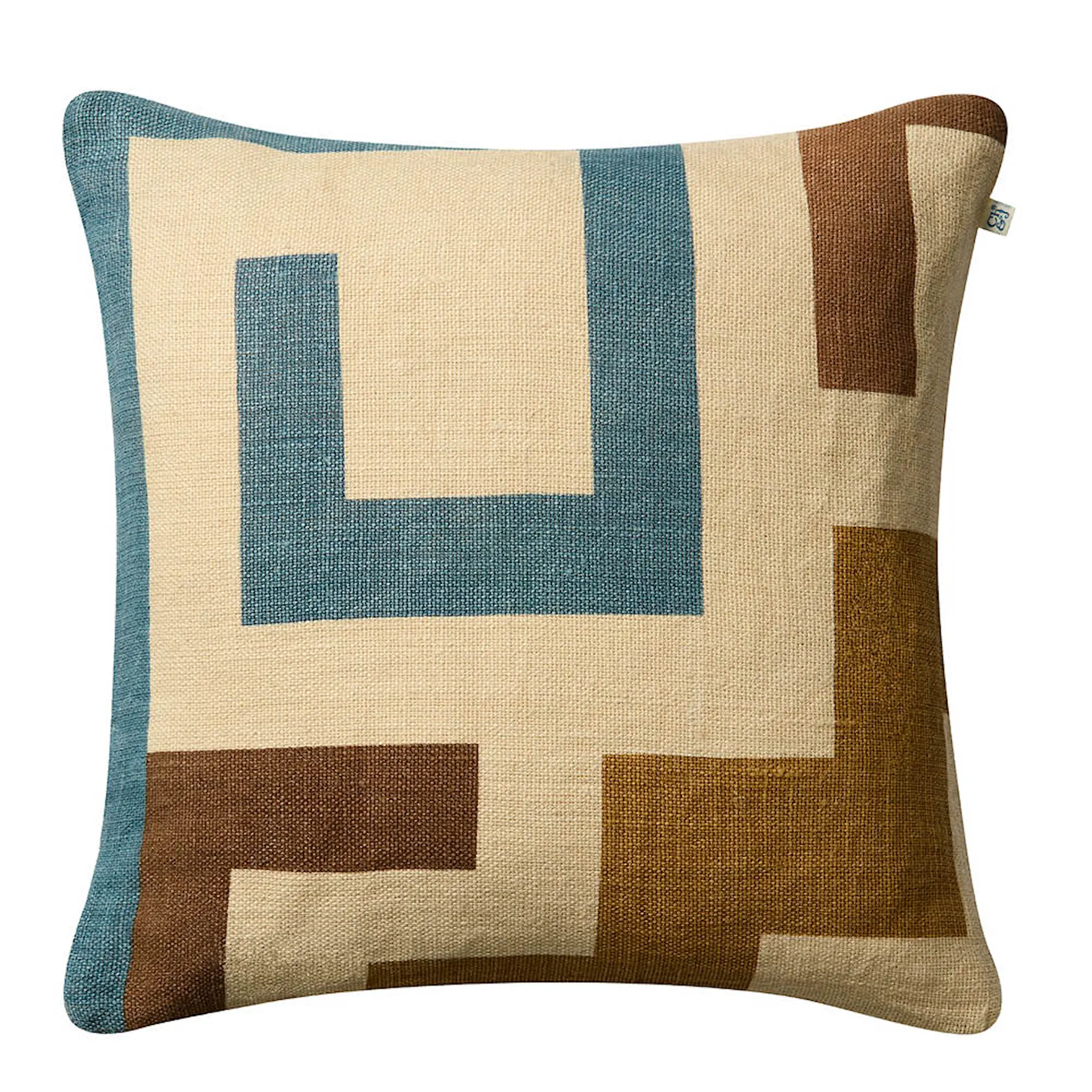 Chhatwal & Jonsson Aman putetrekk lin 50x50 cm Heaven Blue/Taupe/Khaki