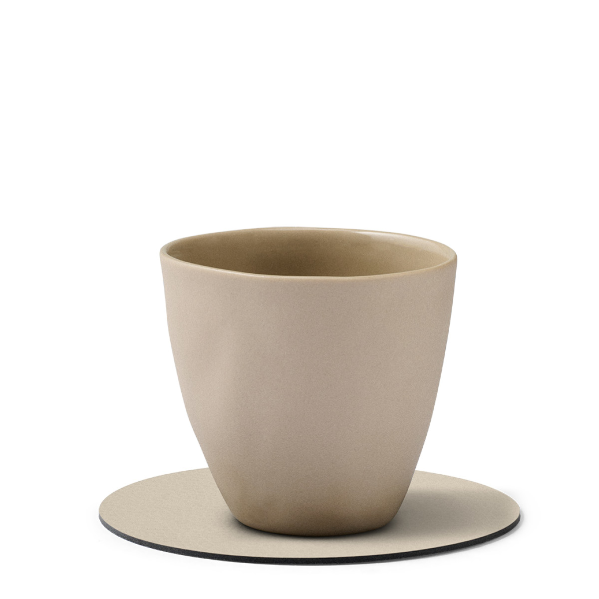 LIND DNA Leather Serene Circle Glasunderlägg 10 cm Cream