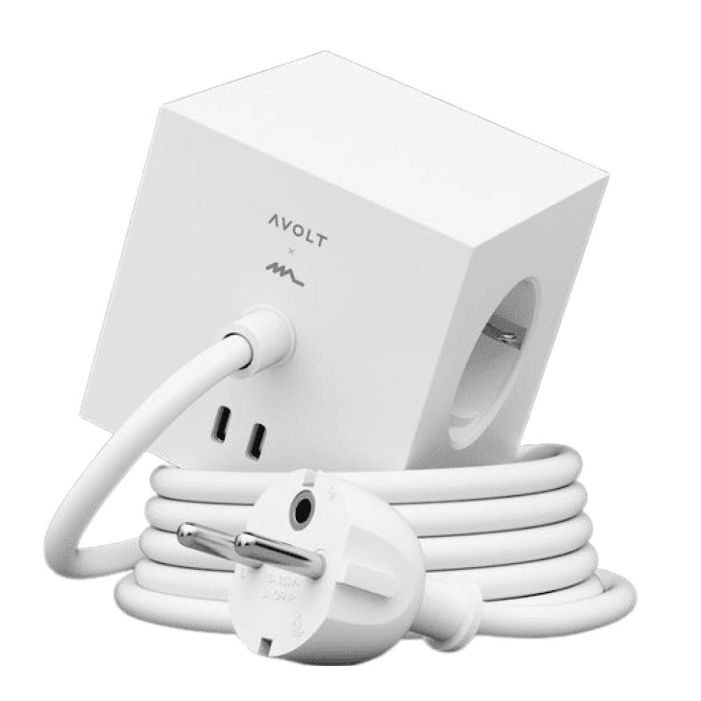 Avolt - Square 1 USB-C kaapeli 1,8 m Opal White