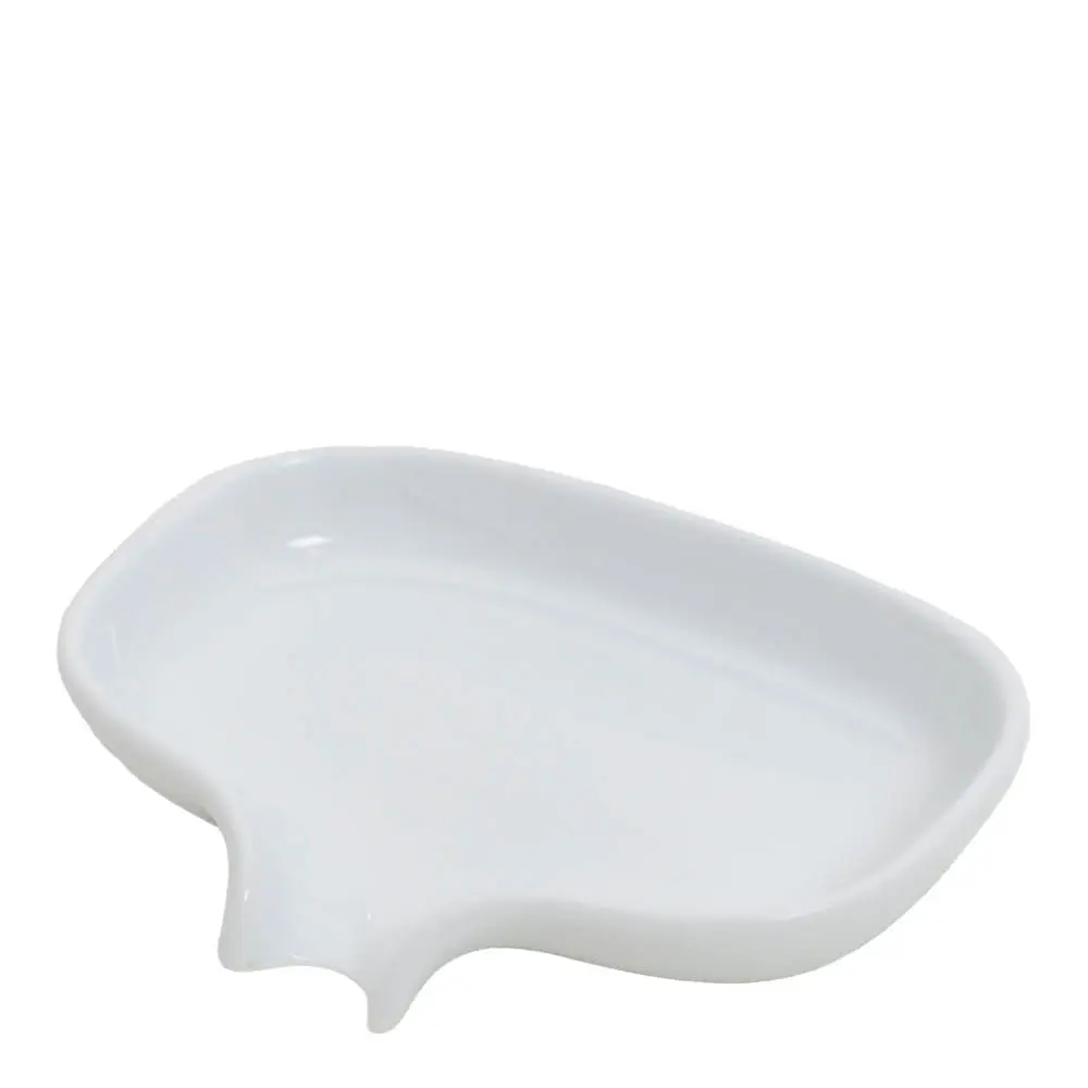 Flow Saippuakuppi itsetyhjentyvä 13,5 cm Posliini/Valkoinen