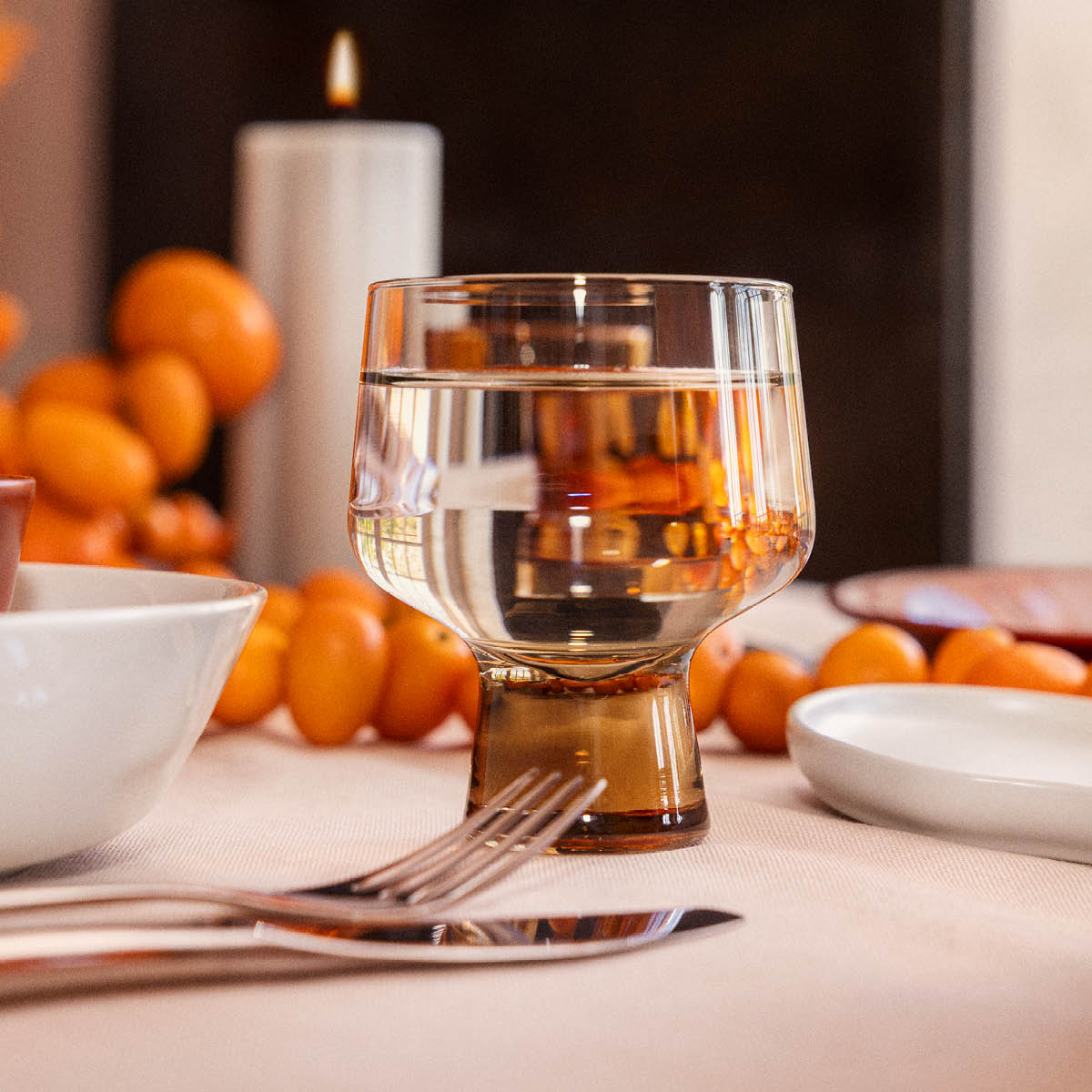 iittala Solare glas på fot 29 cl 2-pack linne