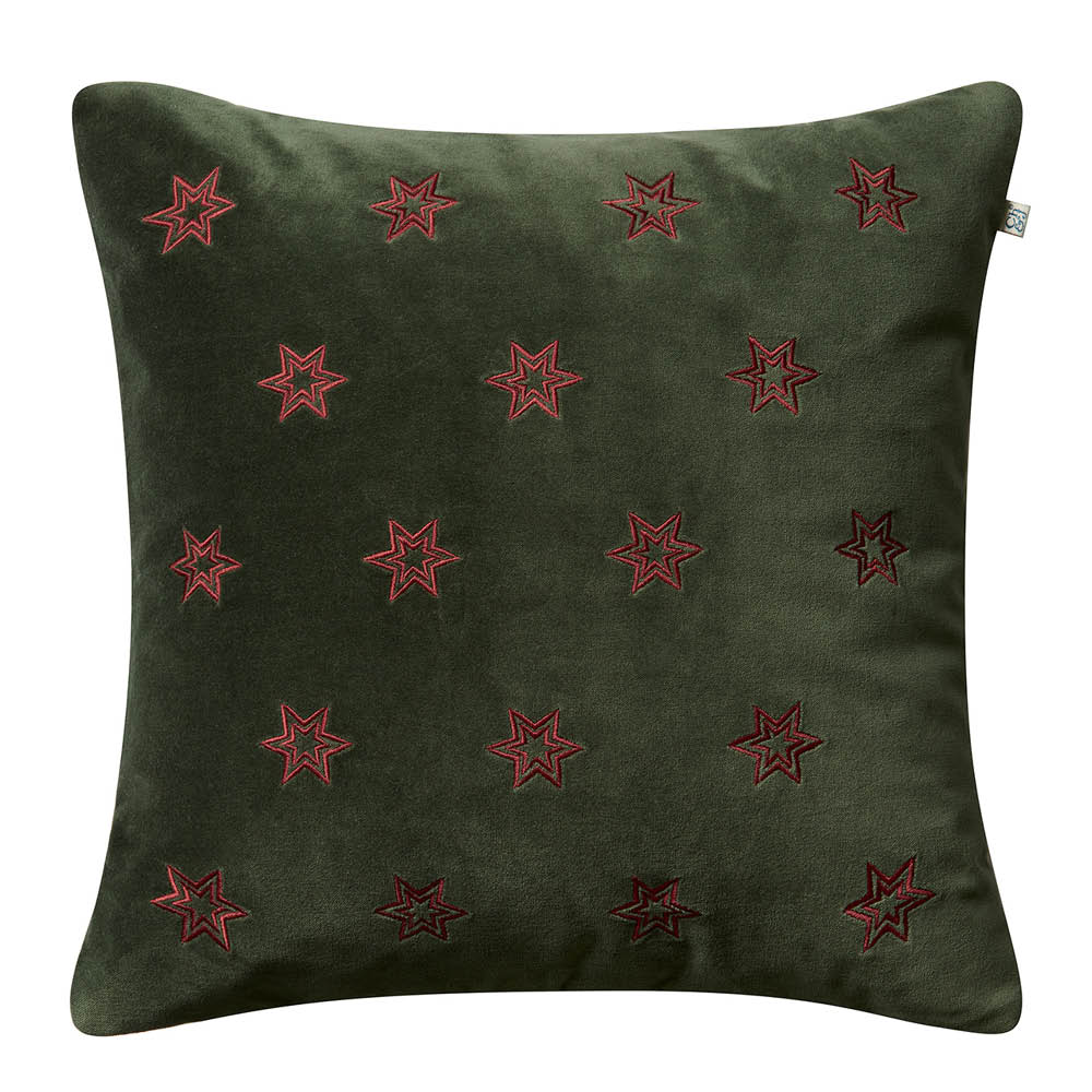 Chhatwal & Jonsson Star putetrekk velur 50x50 cm Forest Green