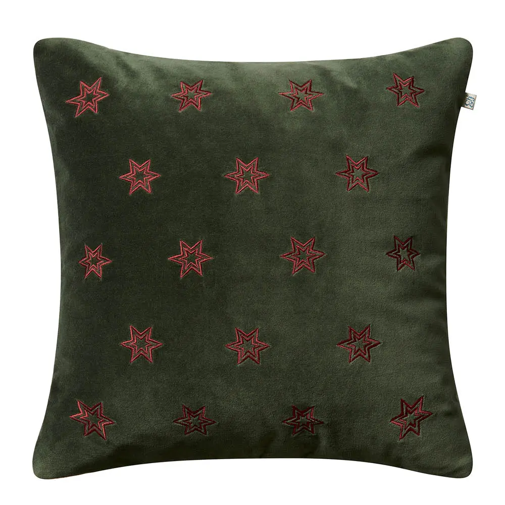 Star putetrekk velur 50x50 cm Forest Green