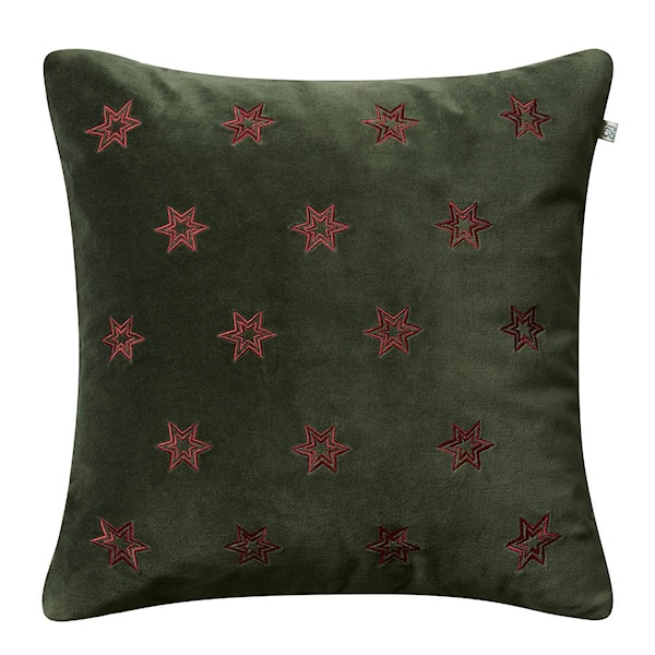 Star kuddfodral sammet 50x50 cm Forest Green