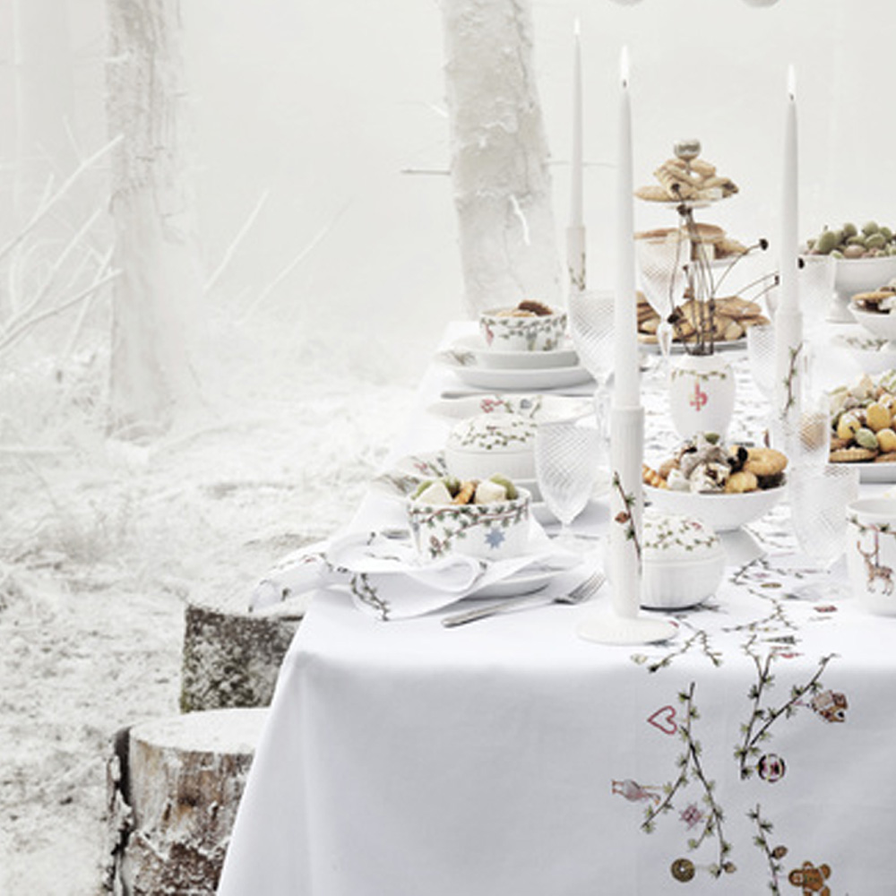 Kähler Hammershøi Christmas Julduk150x320 cm Vit