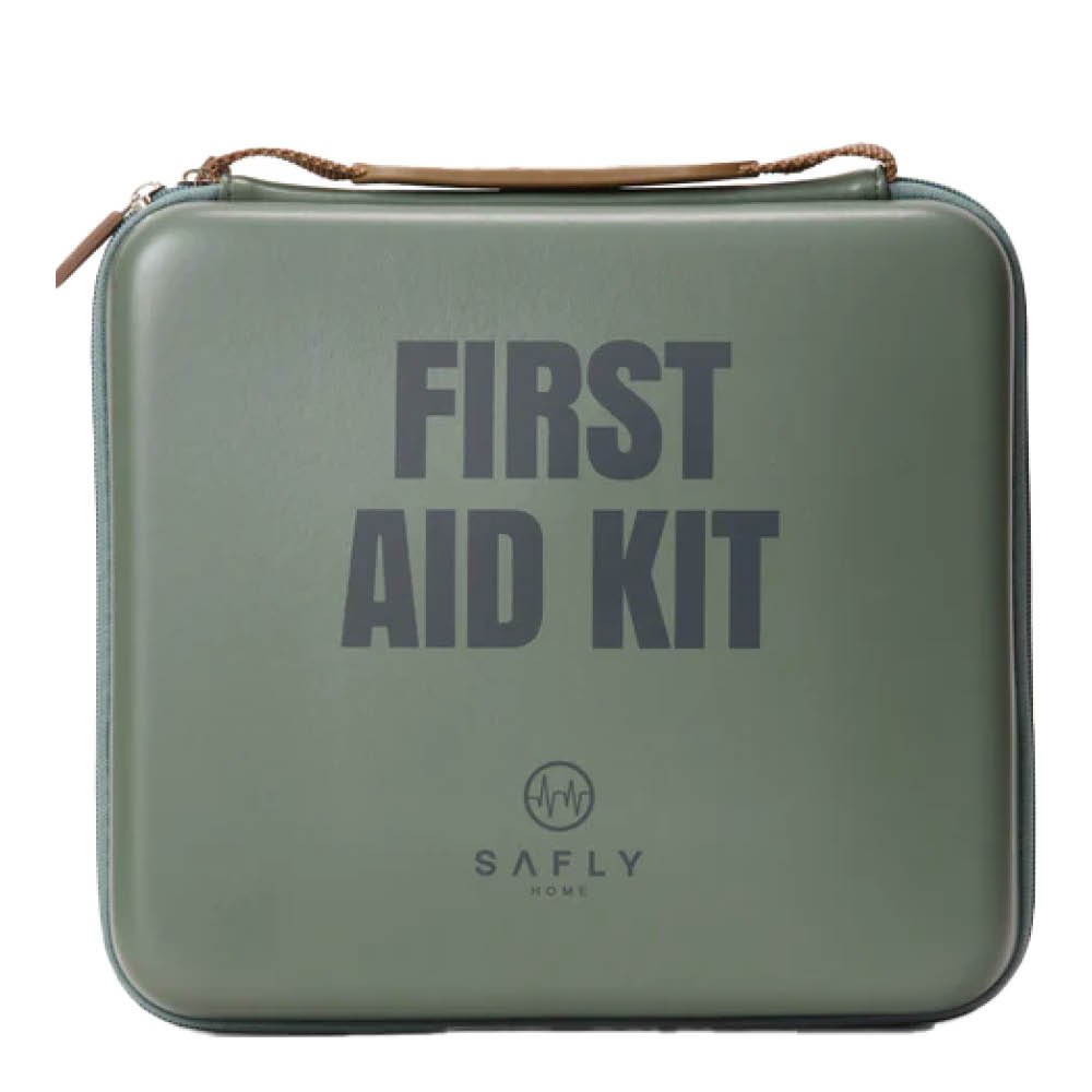 Safly Førstehjelpsskrin stor 30x28x8,5 cm mosegrønn